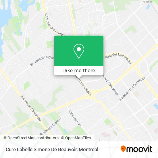Curé Labelle Simone De Beauvoir map