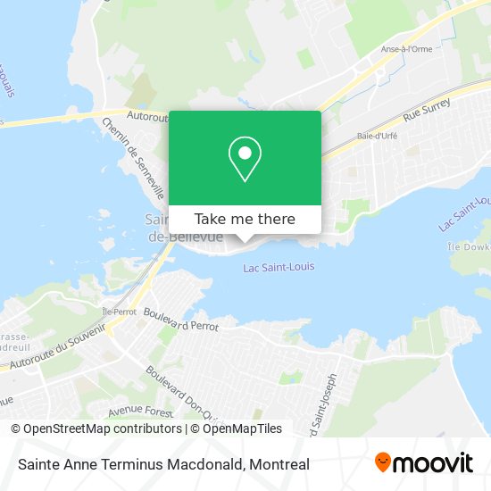Sainte Anne Terminus Macdonald map