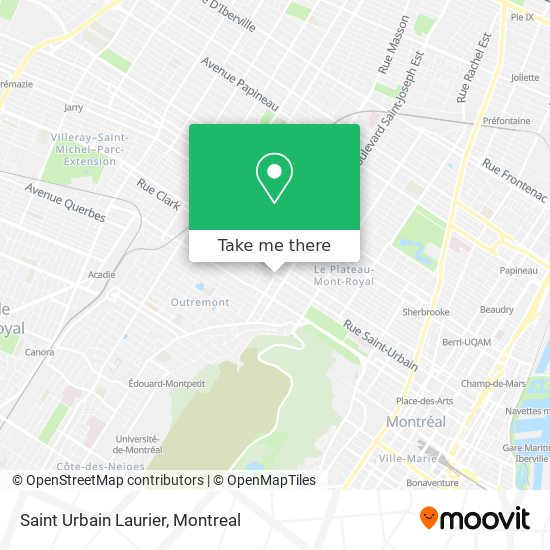 Saint Urbain Laurier map