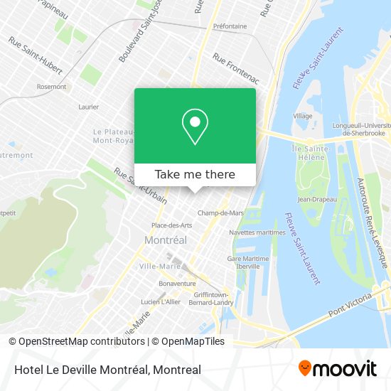 Hotel Le Deville Montréal map