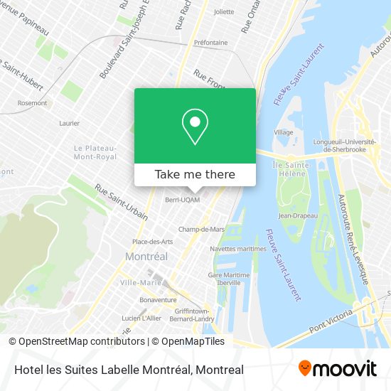 Hotel les Suites Labelle Montréal map