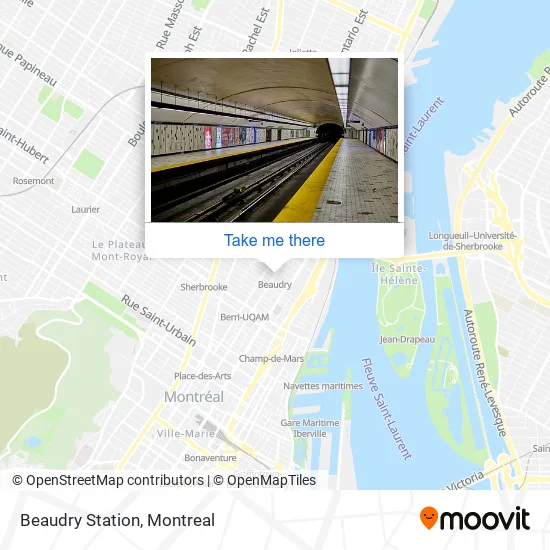 Beaudry Station map