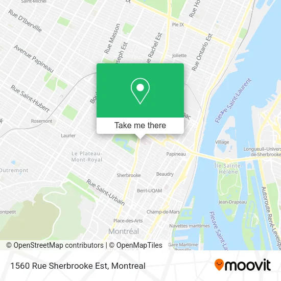 1560 Rue Sherbrooke Est map