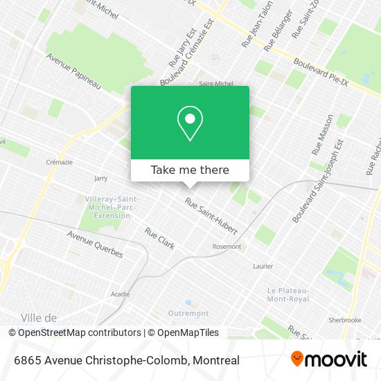 6865 Avenue Christophe-Colomb map