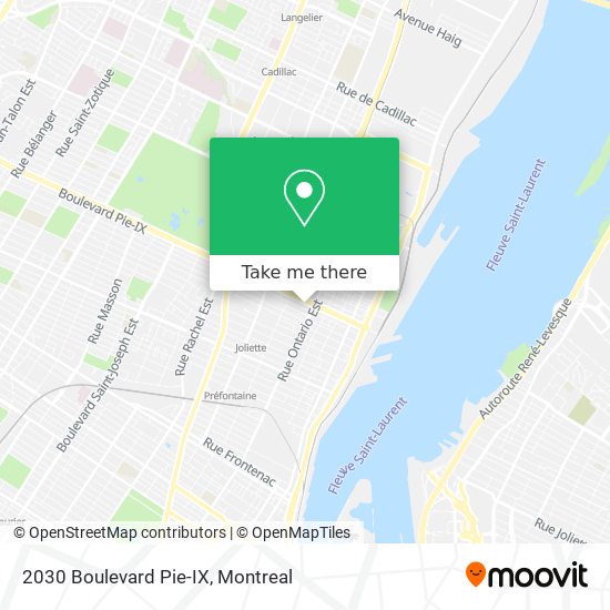 2030 Boulevard Pie-IX map