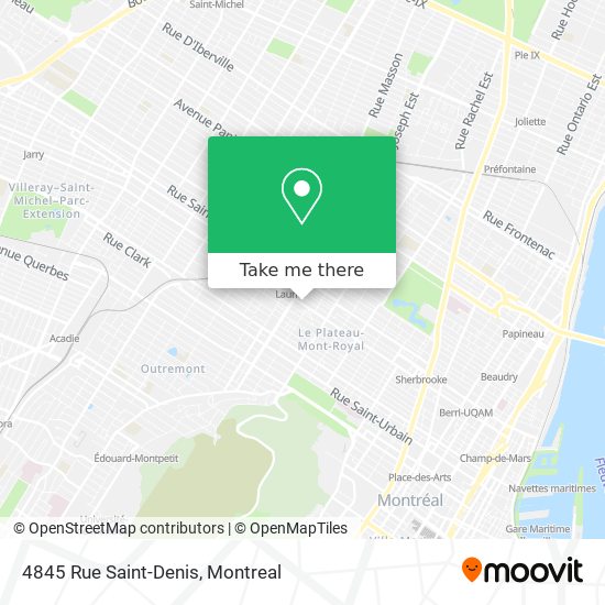 4845 Rue Saint-Denis map