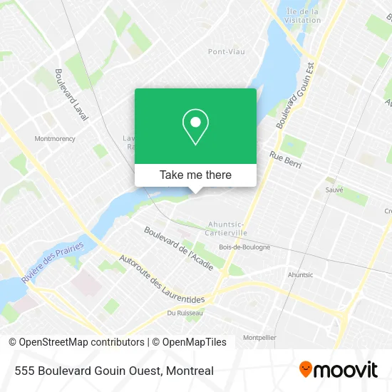 555 Boulevard Gouin Ouest map