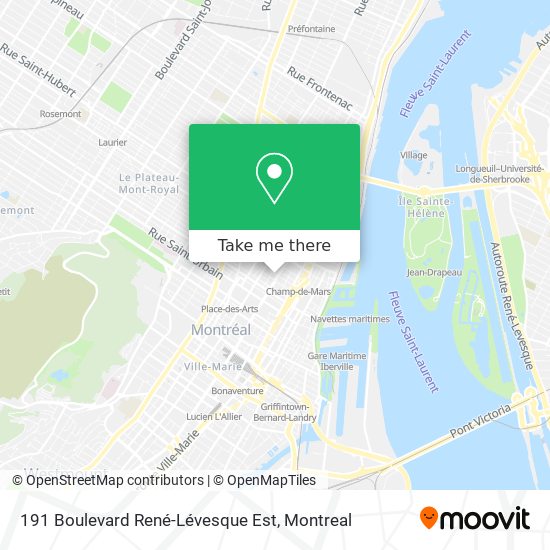 191 Boulevard René-Lévesque Est map