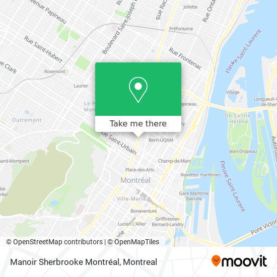 Manoir Sherbrooke Montréal map
