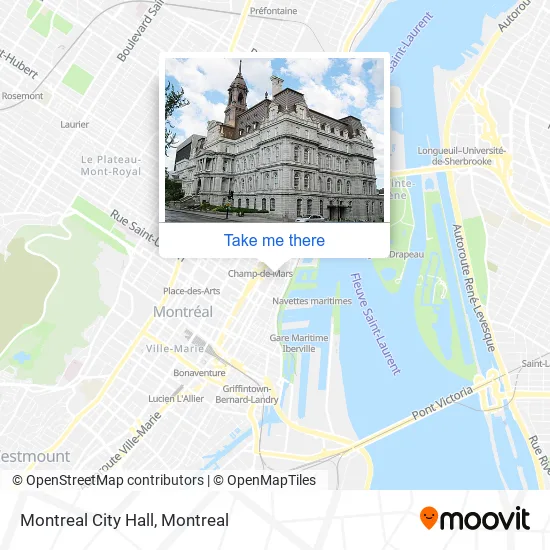 Montreal City Hall map