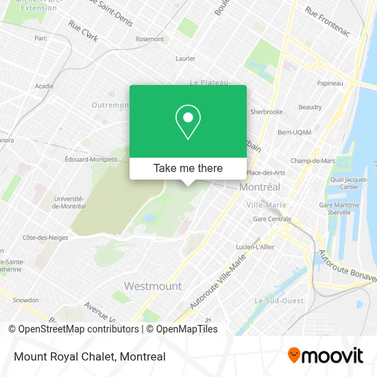 Mount Royal Chalet map