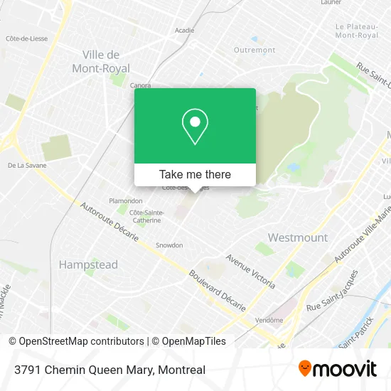 3791 Chemin Queen Mary map