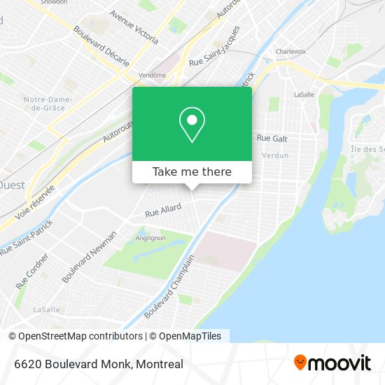 6620 Boulevard Monk map