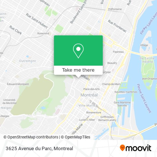 3625 Avenue du Parc map