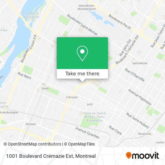 1001 Boulevard Crémazie Est map