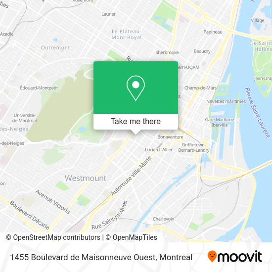 1455 Boulevard de Maisonneuve Ouest map