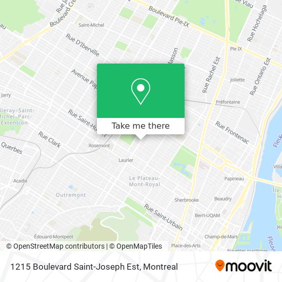 1215 Boulevard Saint-Joseph Est map