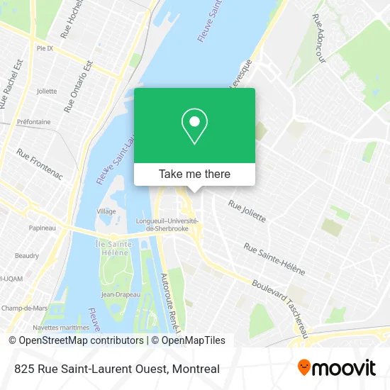 825 Rue Saint-Laurent Ouest map