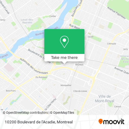10200 Boulevard de l'Acadie map