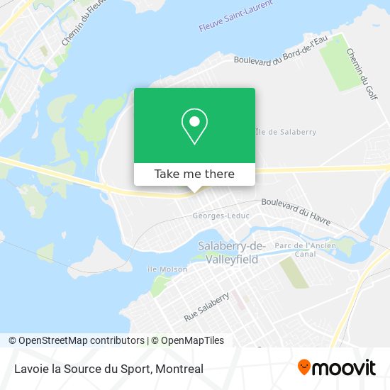 Lavoie la Source du Sport map