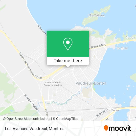 Les Avenues Vaudreuil map