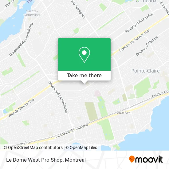 Le Dome West Pro Shop map