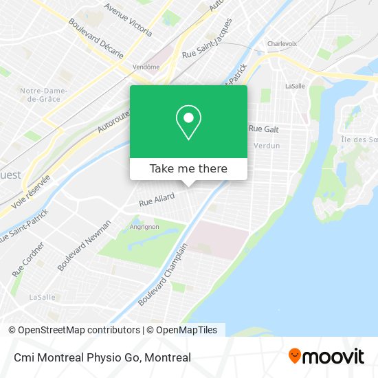 Cmi Montreal Physio Go map