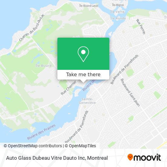 Auto Glass Dubeau Vitre Dauto Inc map