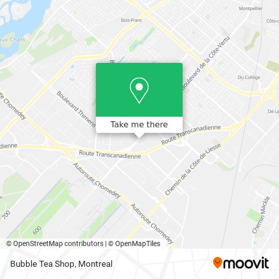 Bubble Tea Shop map