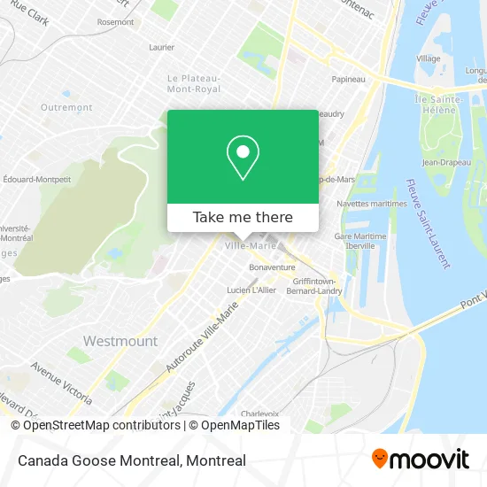 Canada Goose Montreal map
