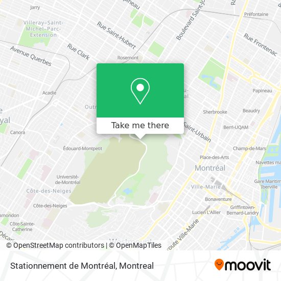 Stationnement de Montréal map