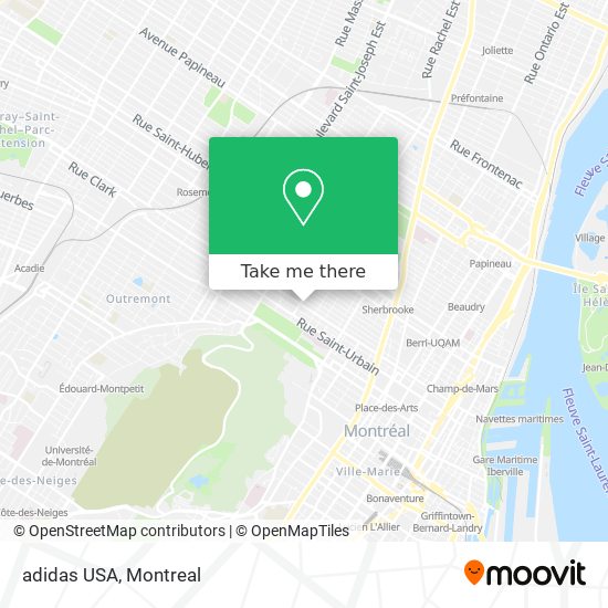 adidas USA map