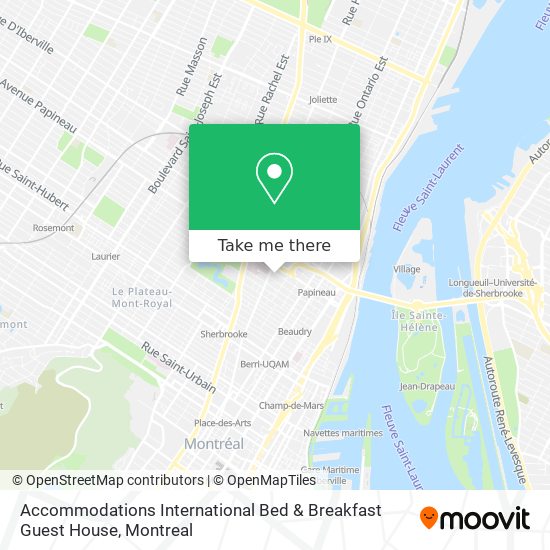 Accommodations International Bed & Breakfast Guest House map