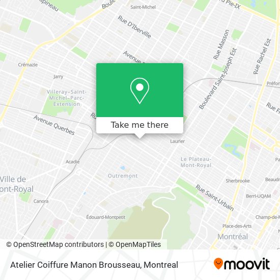 Atelier Coiffure Manon Brousseau map