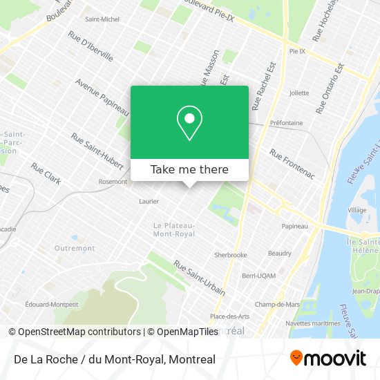 De La Roche / du Mont-Royal map