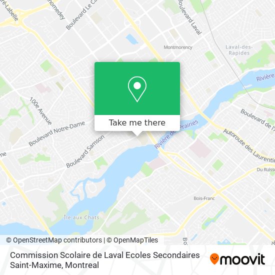 Commission Scolaire de Laval Ecoles Secondaires Saint-Maxime map