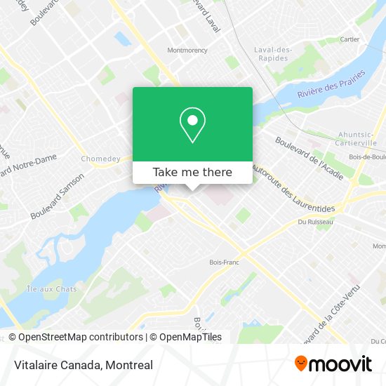 Vitalaire Canada map