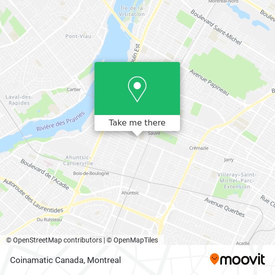 Coinamatic Canada map