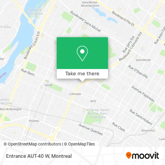 Entrance AUT-40 W map