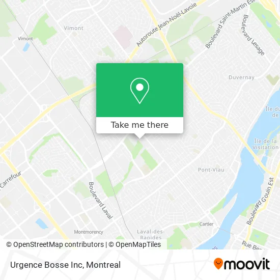 Urgence Bosse Inc map