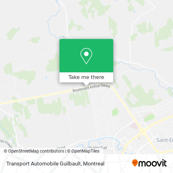 Transport Automobile Guilbault map