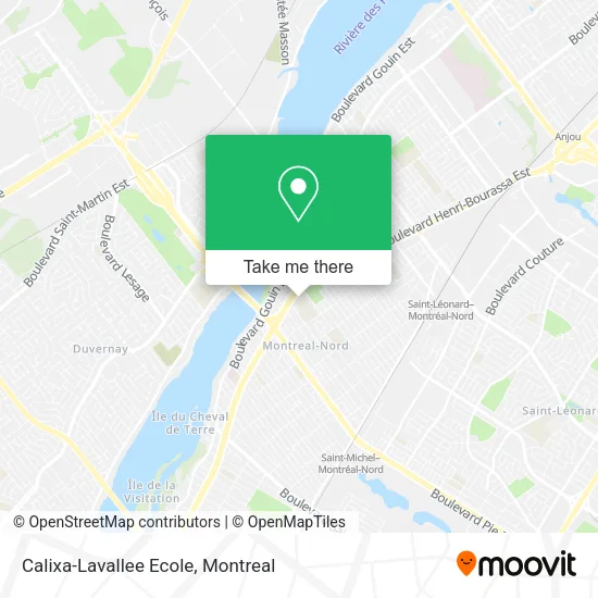 Calixa-Lavallee Ecole map