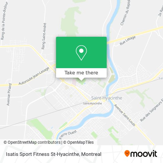 Isatis Sport Fitness St-Hyacinthe map