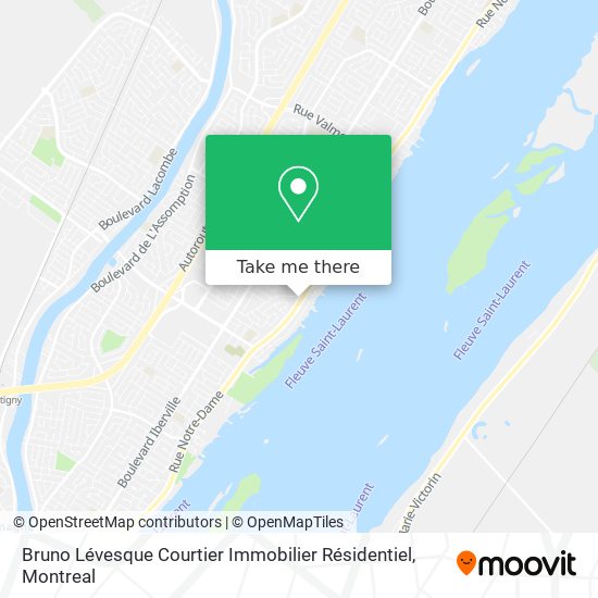 Bruno Lévesque Courtier Immobilier Résidentiel map