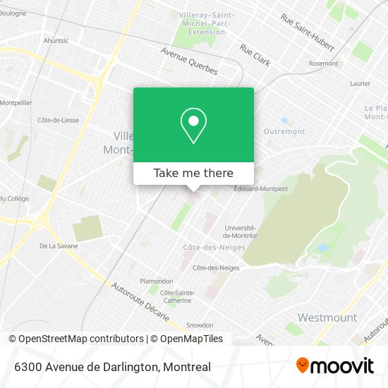 6300 Avenue de Darlington map