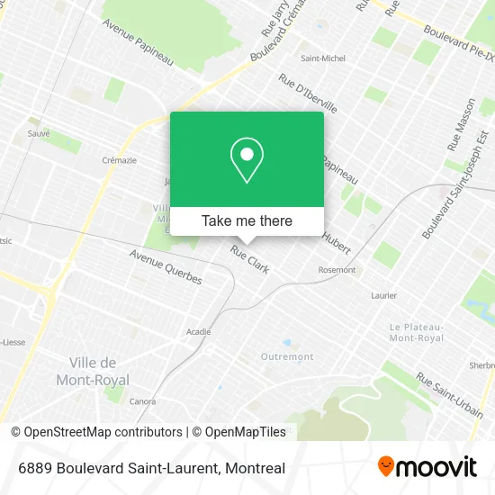 6889 Boulevard Saint-Laurent map
