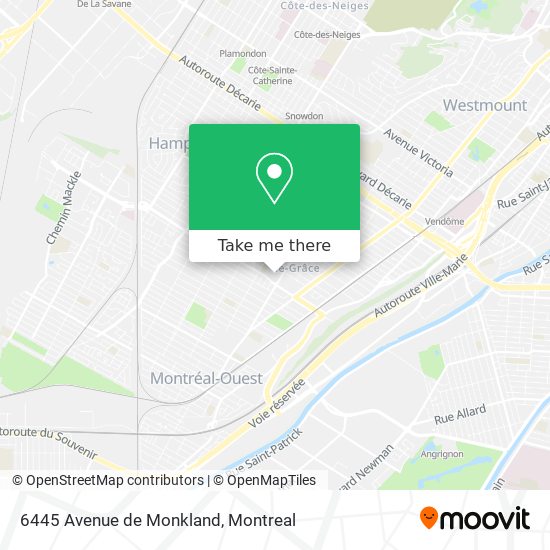 6445 Avenue de Monkland map