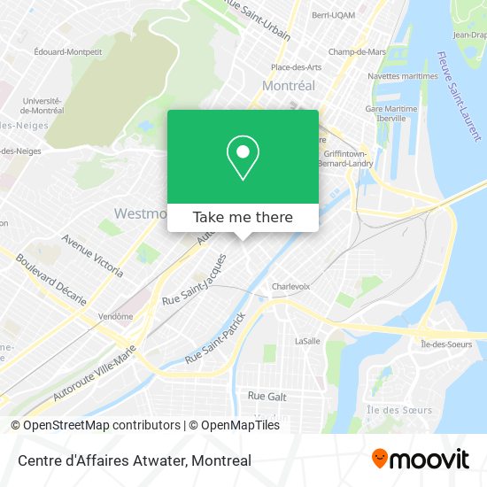 Centre d'Affaires Atwater map