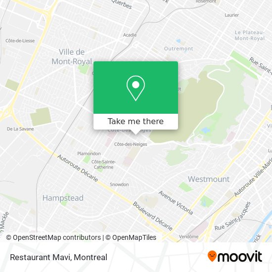 Restaurant Mavi map
