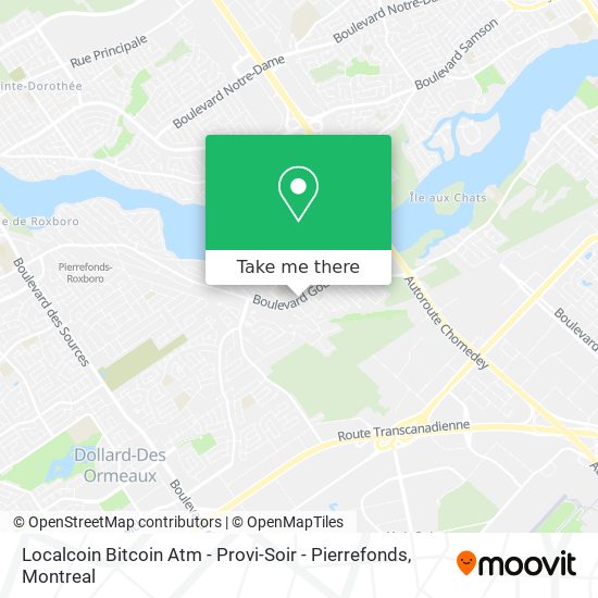 Localcoin Bitcoin Atm - Provi-Soir - Pierrefonds map